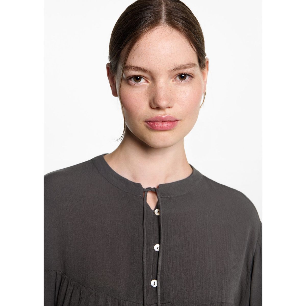 MANGO TEEN - Blusa Manga Larga Mujer Mango