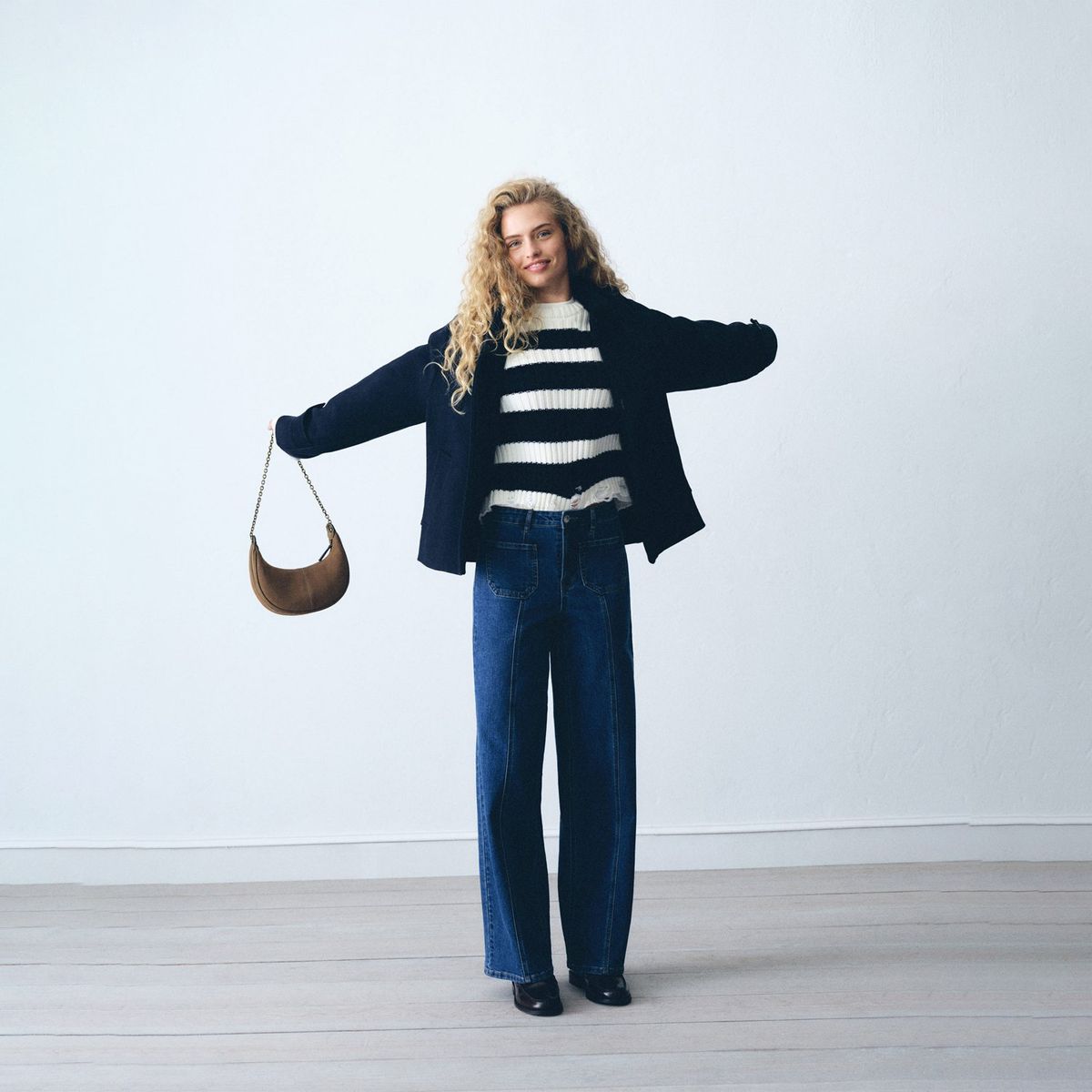 MANGO TEEN - Jean Wide Leg Tiro Alto Mujer Mango Teen