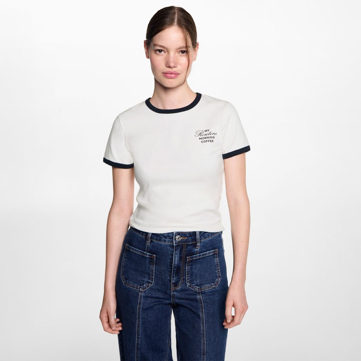 MANGO TEEN - Jean Wide Leg Tiro Alto Mujer Mango Teen