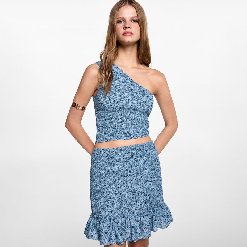 MANGO TEEN - Falda Corta Mujer Mango