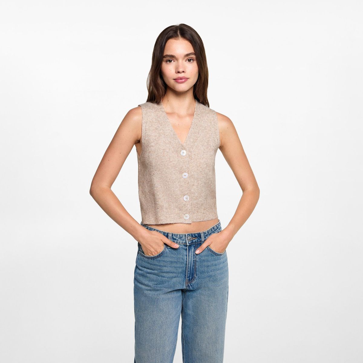 MANGO TEEN - Chaleco Mujer Mango