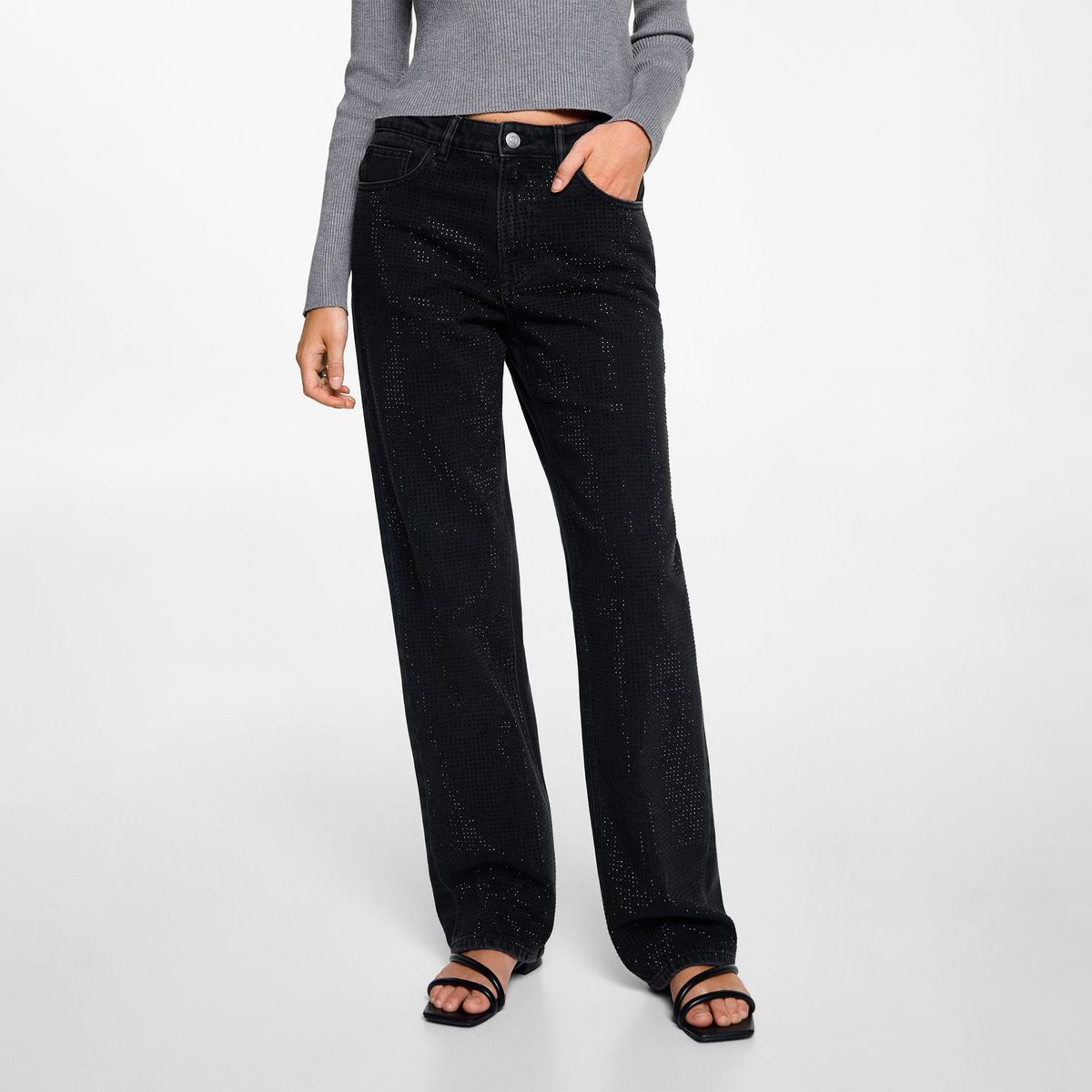 MANGO TEEN - Jean Straight 100% Algodón Mujer Mango