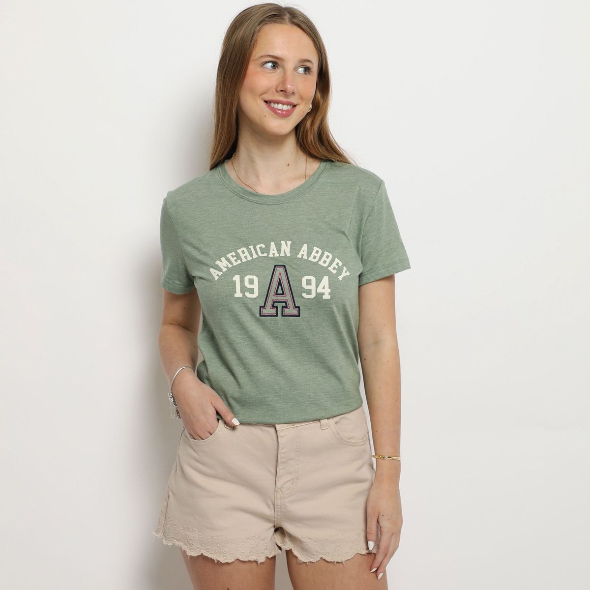 AMERICAN ABBEY - Polo Manga Corta Algodón Mujer American Abbey