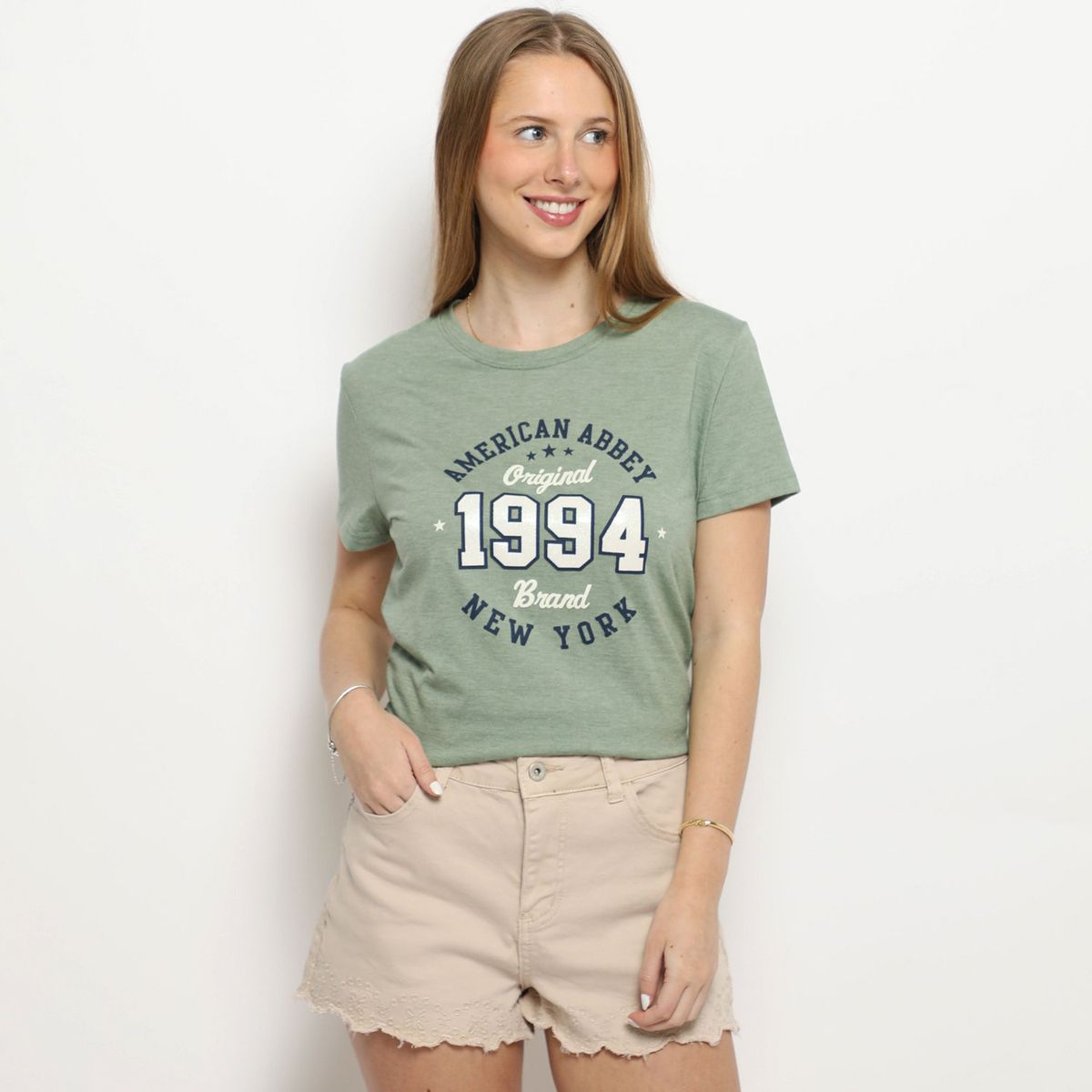 AMERICAN ABBEY - Polo Manga Corta Algodón Mujer American Abbey