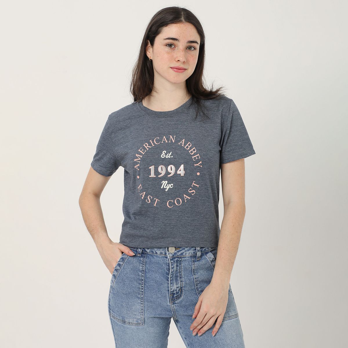 AMERICAN ABBEY - Polo Manga Corta Algodón Mujer American Abbey