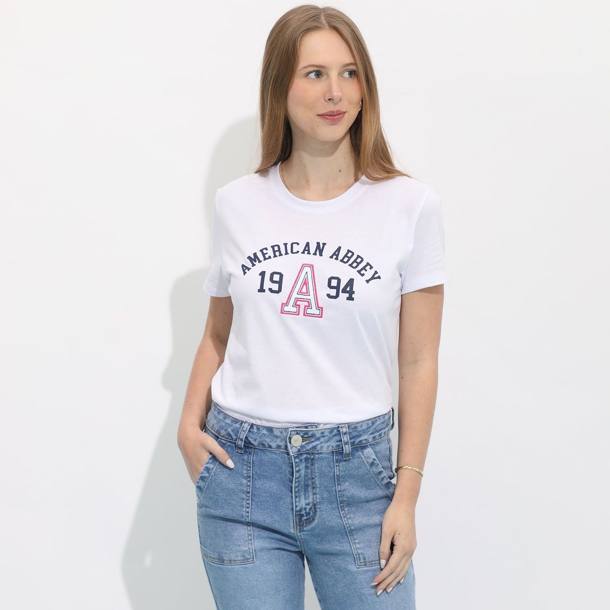 AMERICAN ABBEY - Polo Manga Corta Algodón Mujer American Abbey