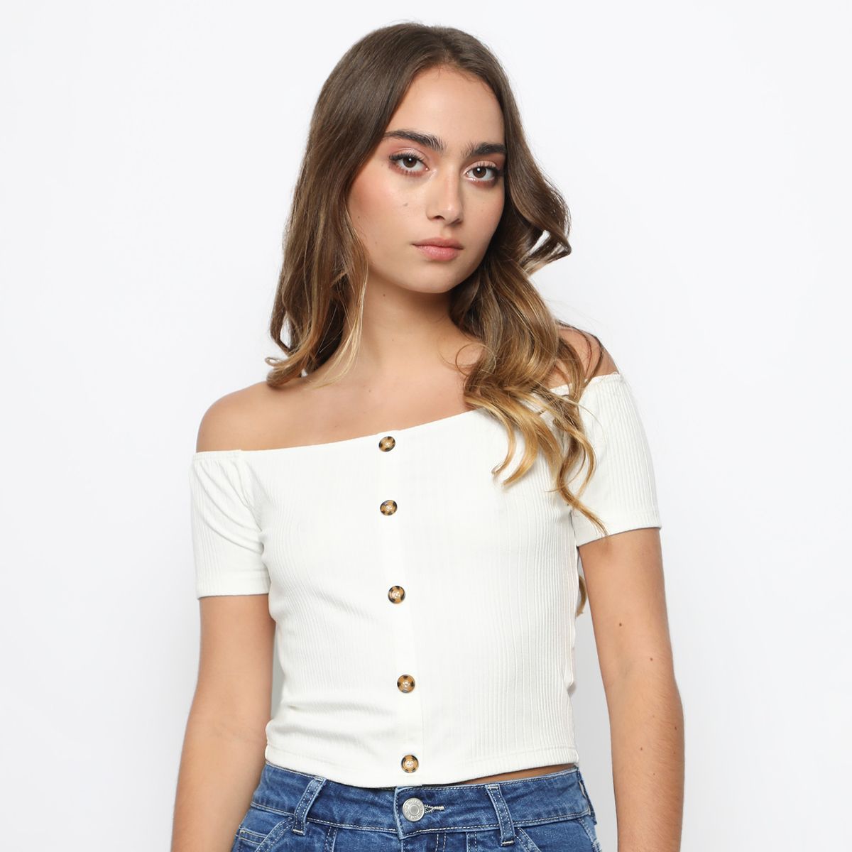 DENIMLAB - Top Manga Corta Mujer Denimlab