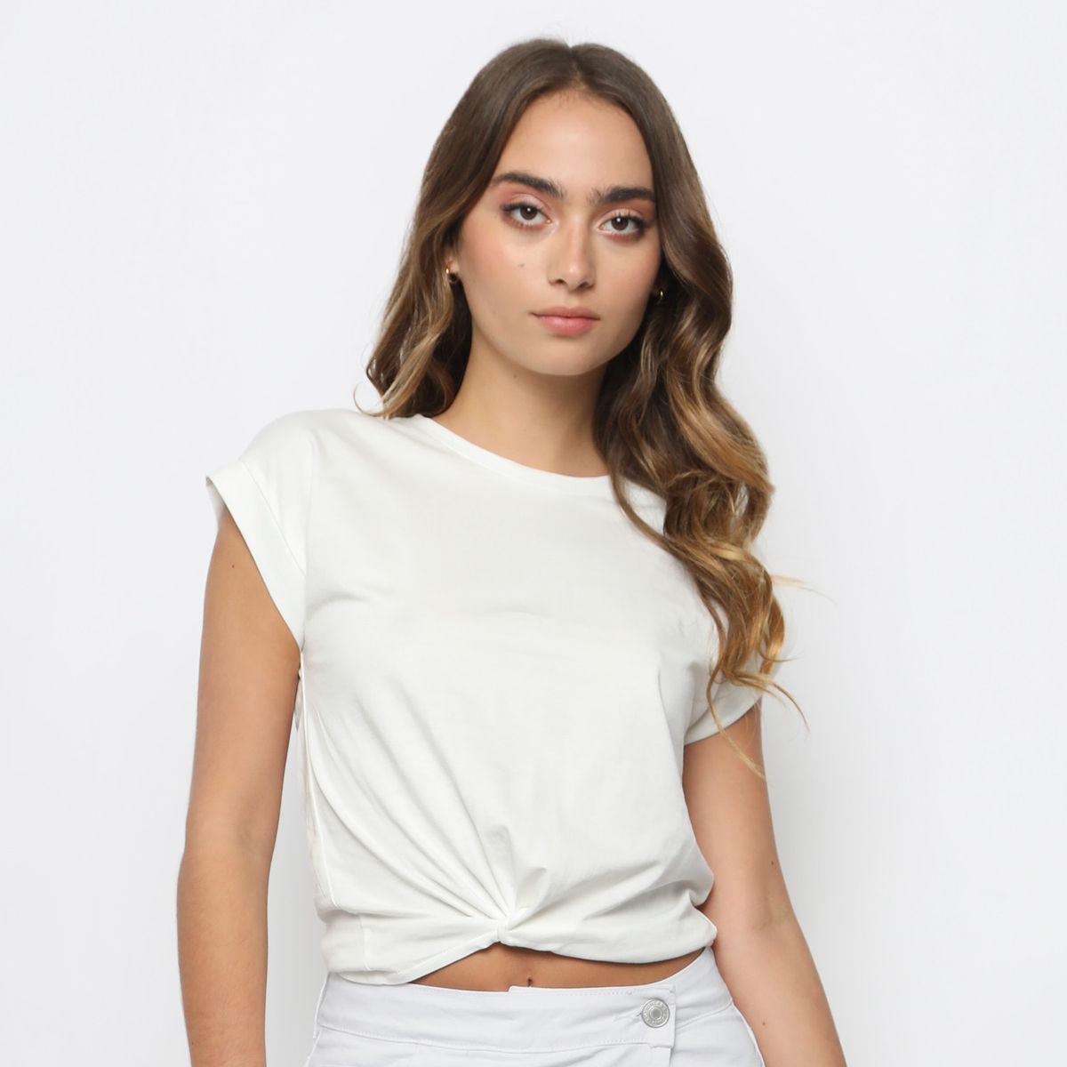 DENIMLAB - Top Manga Corta Algodón Mujer Denimlab