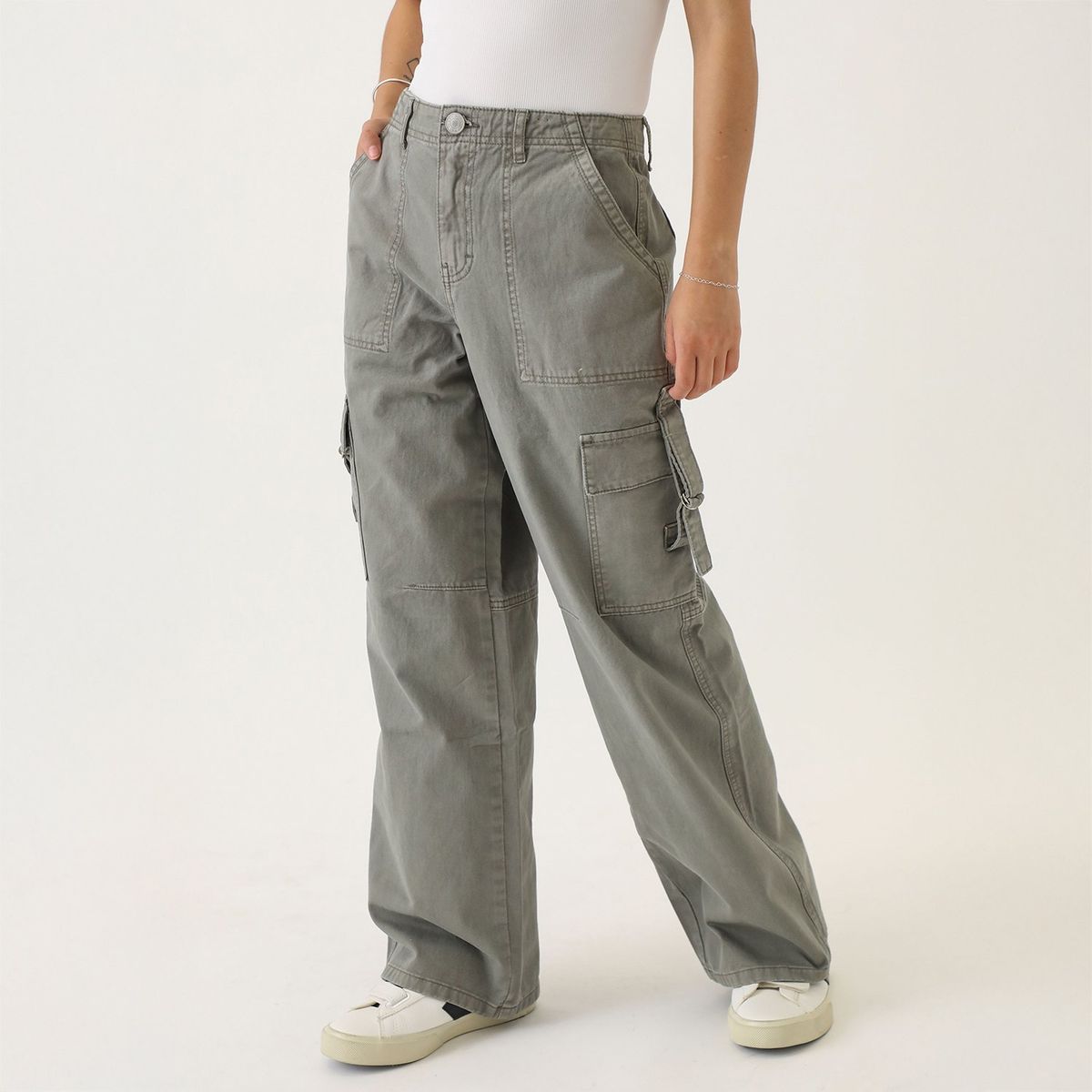 DENIMLAB - Pantalón Wide Algodón Mujer Denimlab