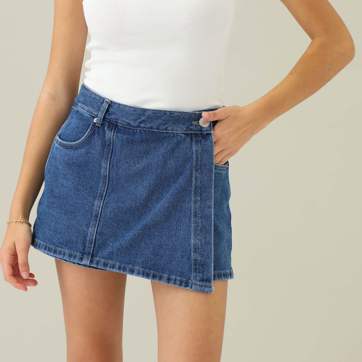 SYBILLA - Falda Short Algodón Mujer Sybilla