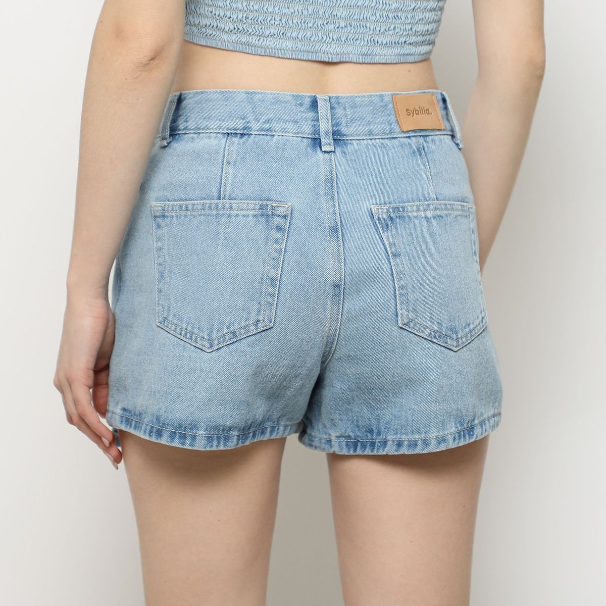 SYBILLA - Blusa Manga Corta 100% Algodón Mujer Sybilla