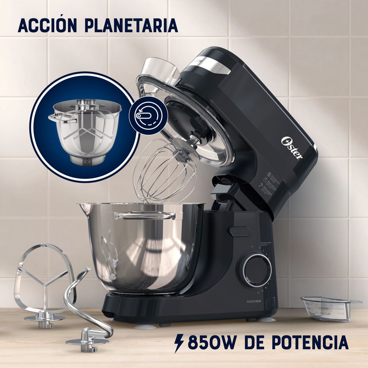 OSTER - Batidora de Pedestal Negra 4L FPSTSMPL2B