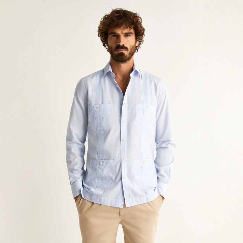 SCALPERS - Camisa Manga Larga 100% Algodón Hombre Scalpers 