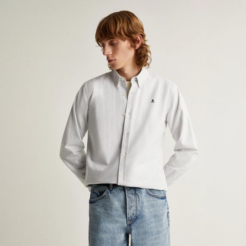 SCALPERS - Camisa Manga Larga 100% Algodón Hombre Scalpers 