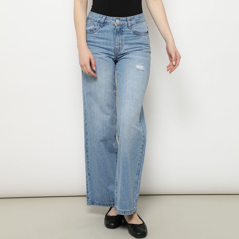 SYBILLA - Jean Straight 100% Algodón Mujer Sybilla