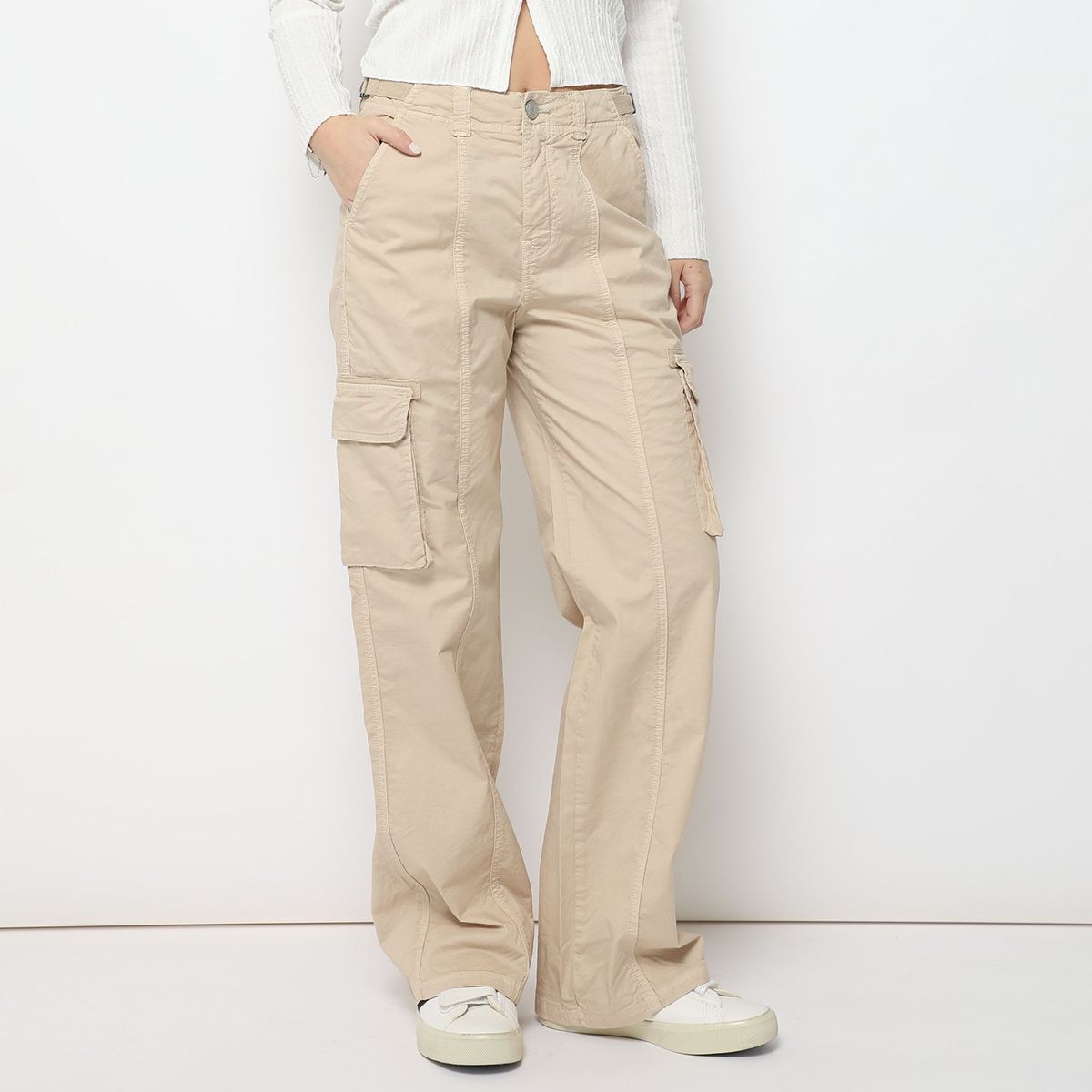 SYBILLA - Pantalón Straight Algodón Mujer Sybilla