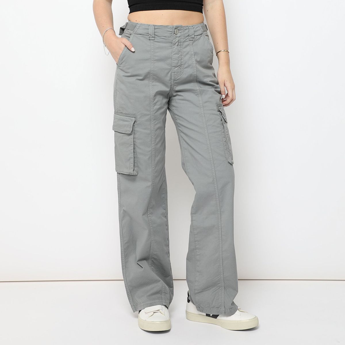 SYBILLA - Pantalón Straight Algodón Mujer Sybilla