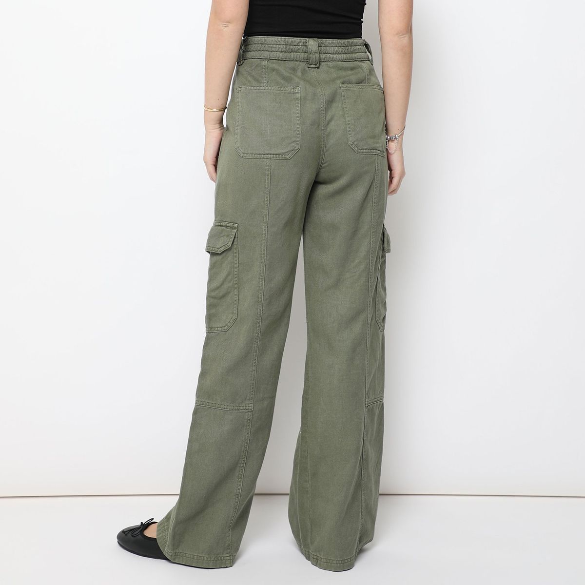 SYBILLA - Pantalón Straight Casual Mujer Sybilla