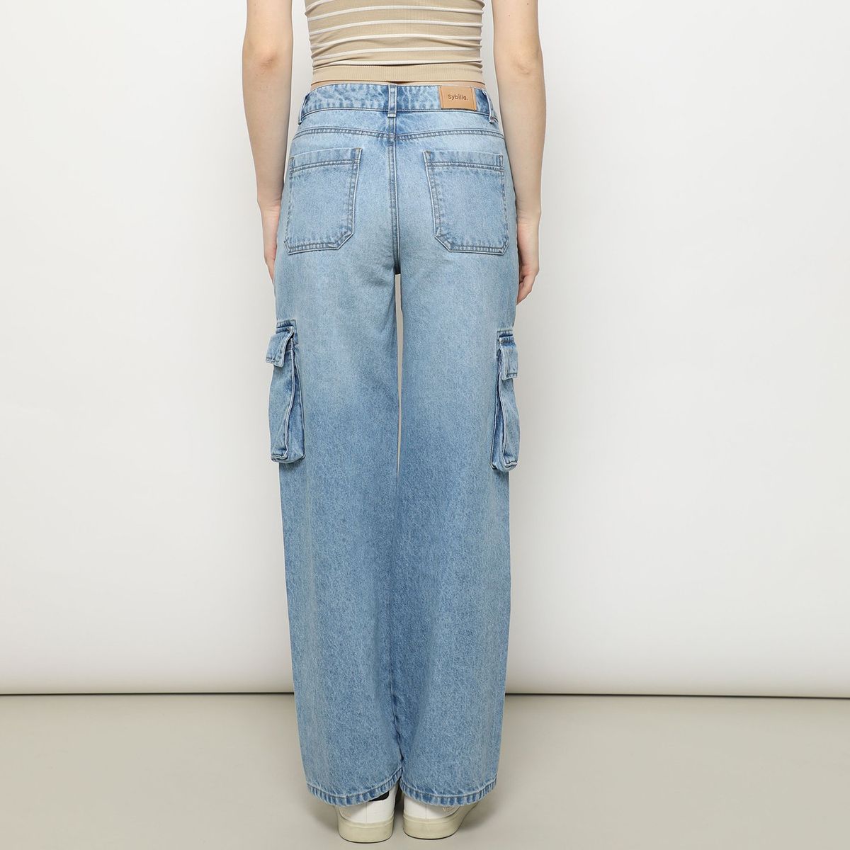 SYBILLA - Pantalón Straight Algodón Mujer Sybilla