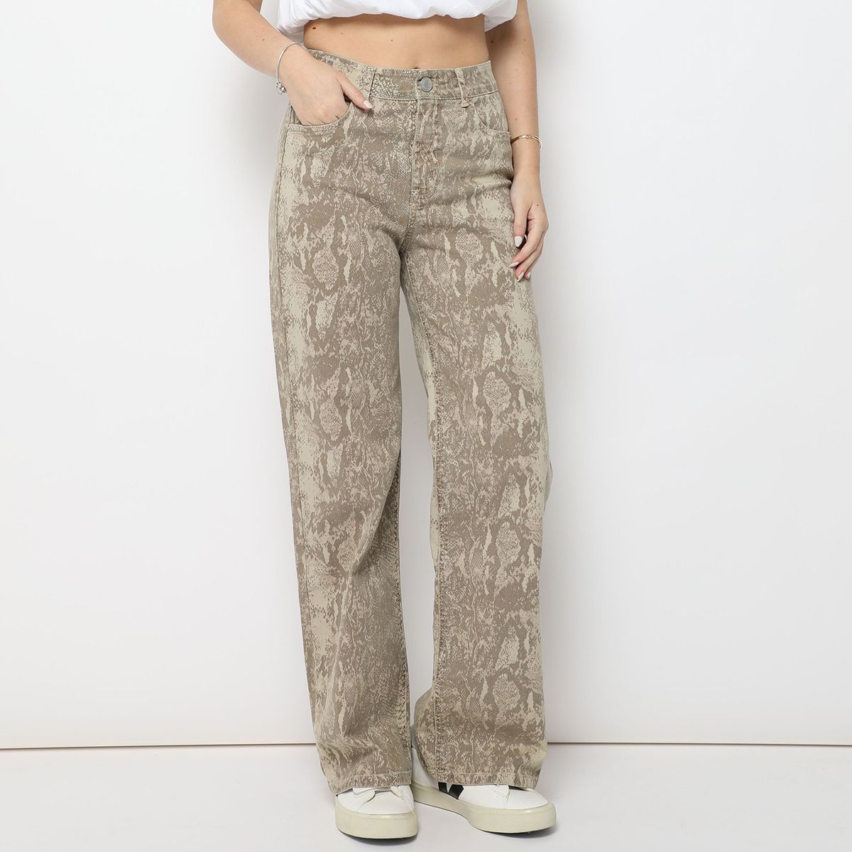 SYBILLA - Pantalón Straight Algodón Mujer Sybilla