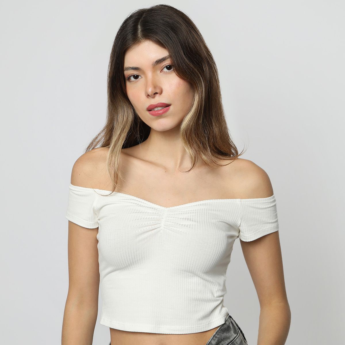 MOSSIMO - Top Manga Larga Algodón Mujer Mossimo