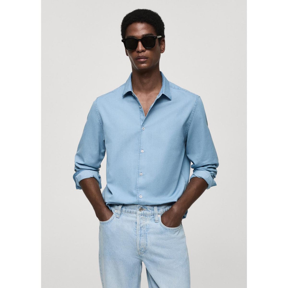 MANGO - Camisa Regular Fit Algodón Hombre Mango 