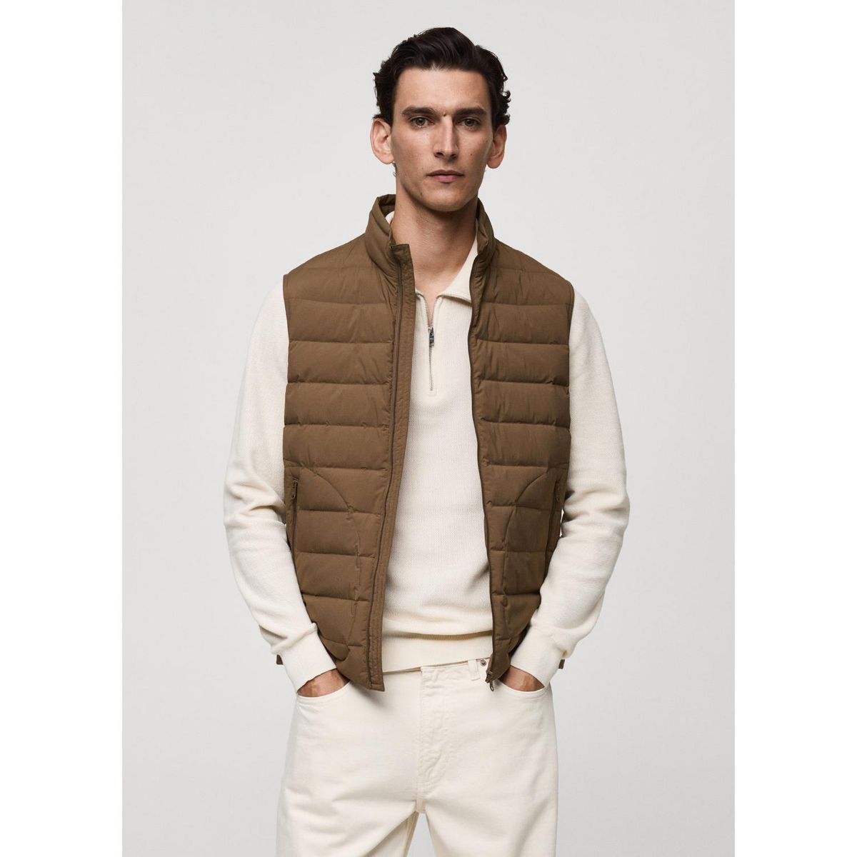 MANGO - Chaleco Acolchado Plumas Hombre Mango 