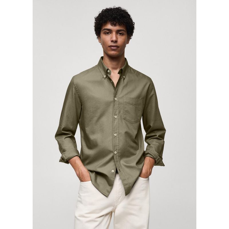MANGO - Camisa Regular Fit Algodón Hombre Mango 