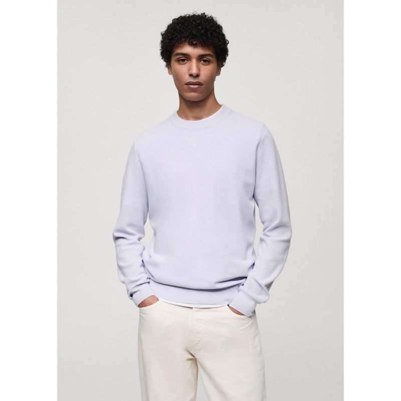 MANGO - Jersey Punto Fino Algodón Hombre Mango