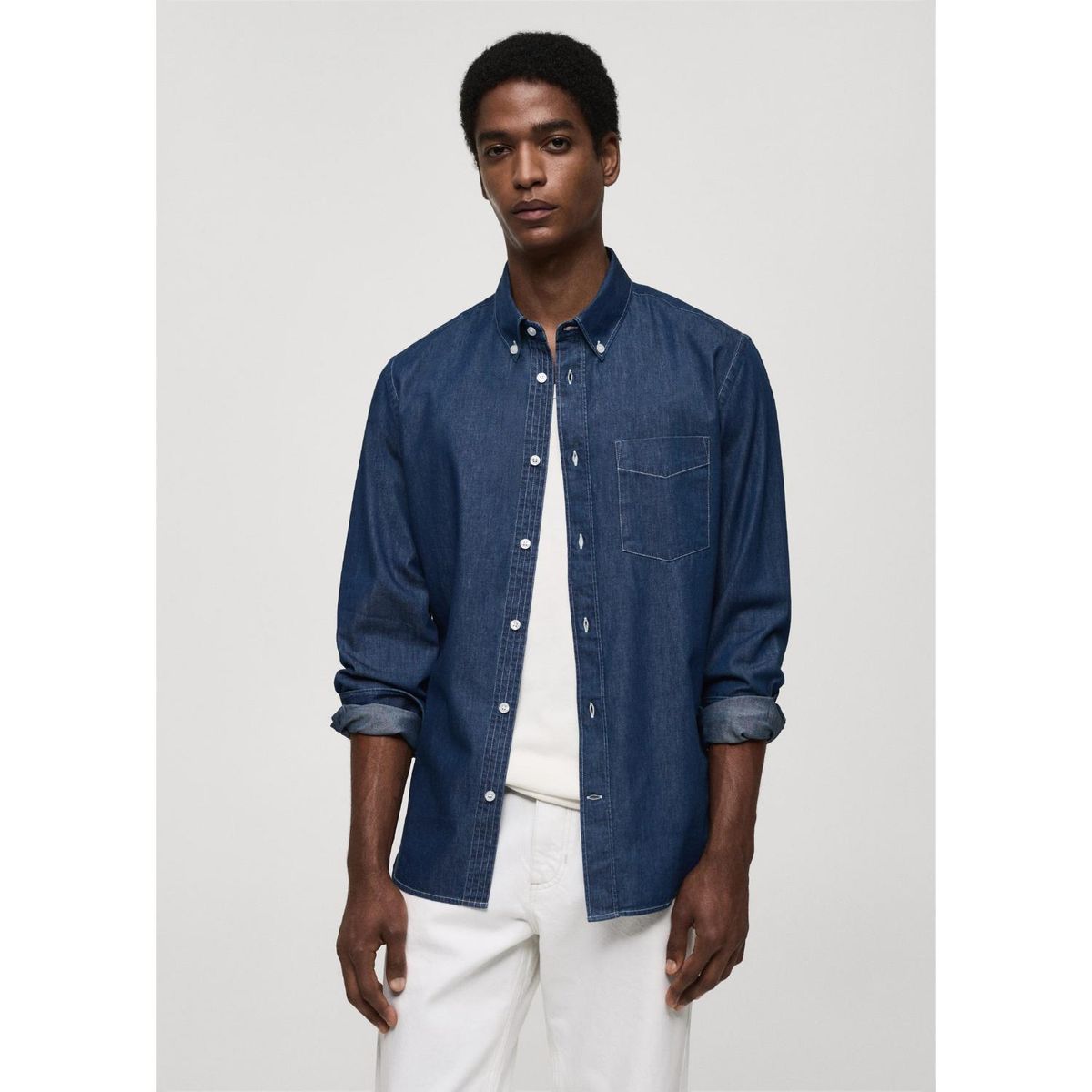 MANGO - Camisa Regular Fit  Algodón Hombre Mango