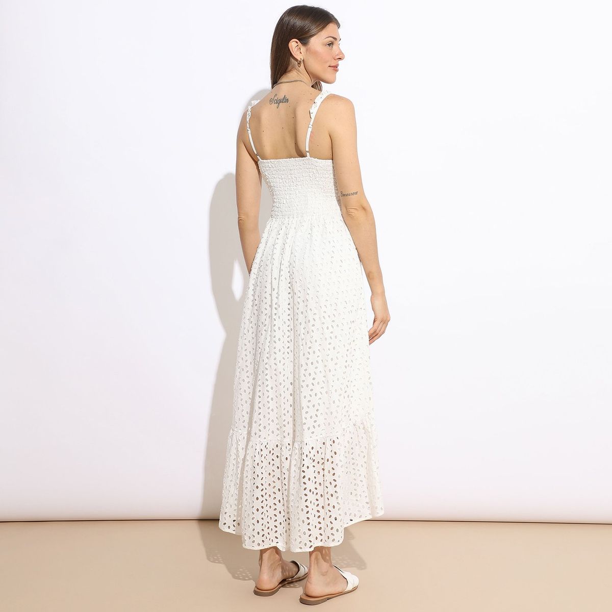 BASEMENT - Vestido Largo 100% Algodón Mujer Basement