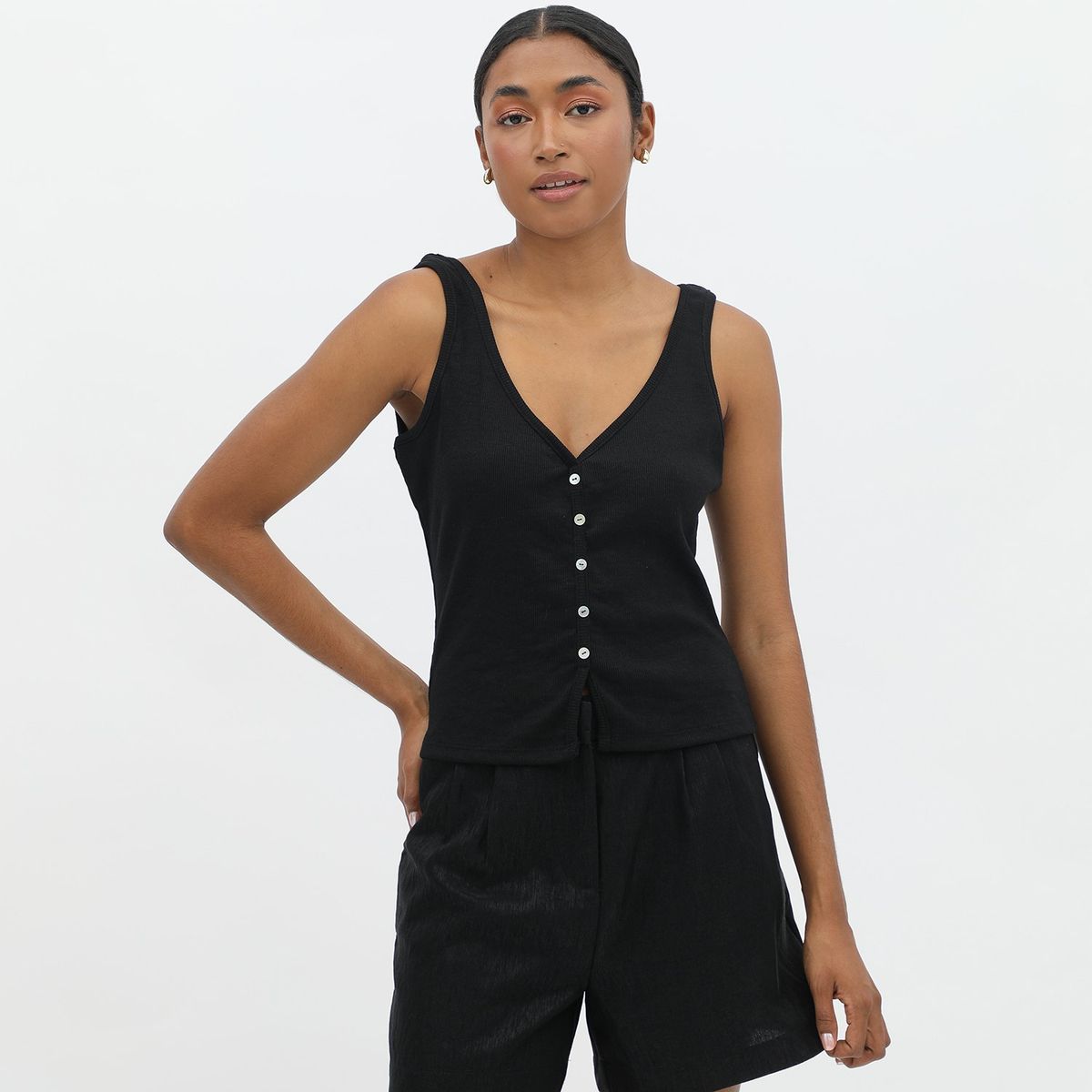 BASEMENT - Top Sin Mangas Algodón Mujer Basement