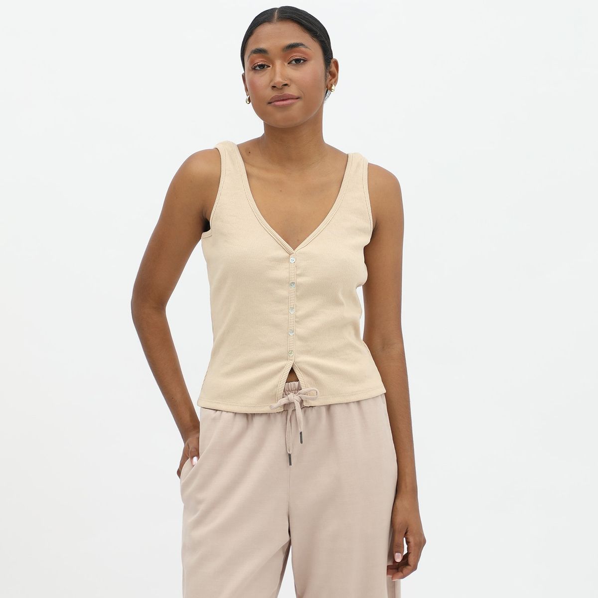 BASEMENT - Top Sin Mangas Algodón Mujer Basement