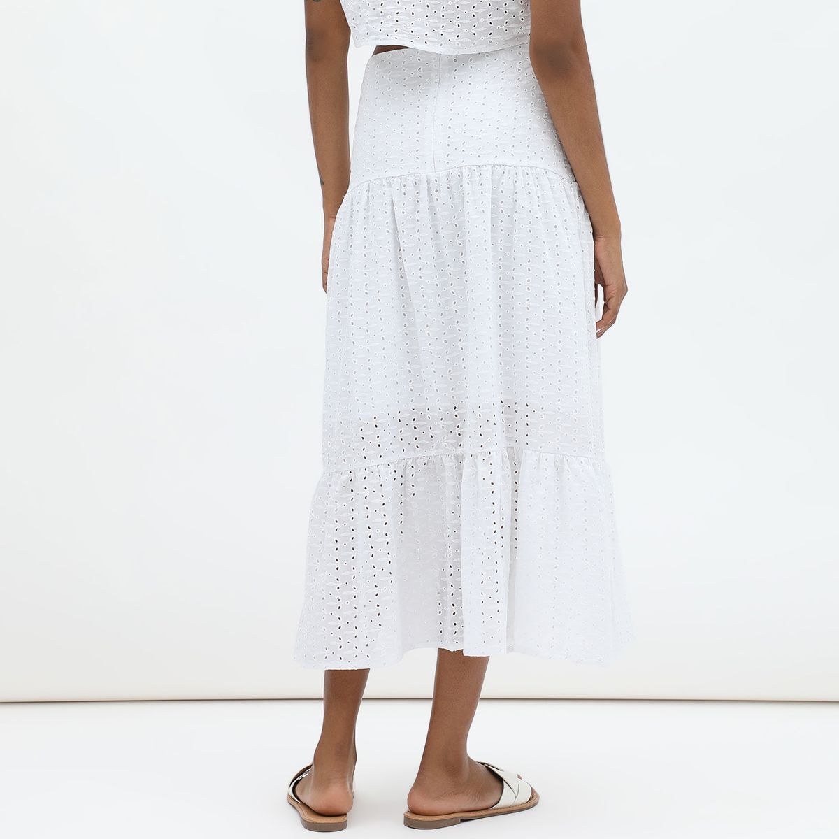 BASEMENT - Falda Larga 100% Algodón Mujer Basement