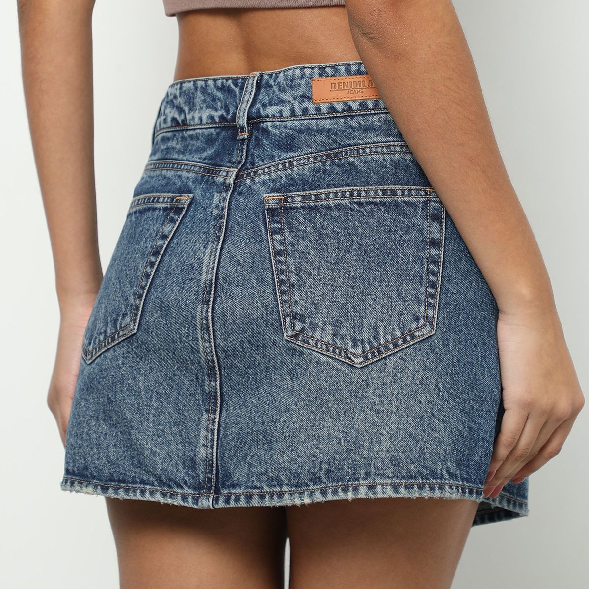 DENIMLAB - Falda Corta 100% Algodón Mujer Denimlab