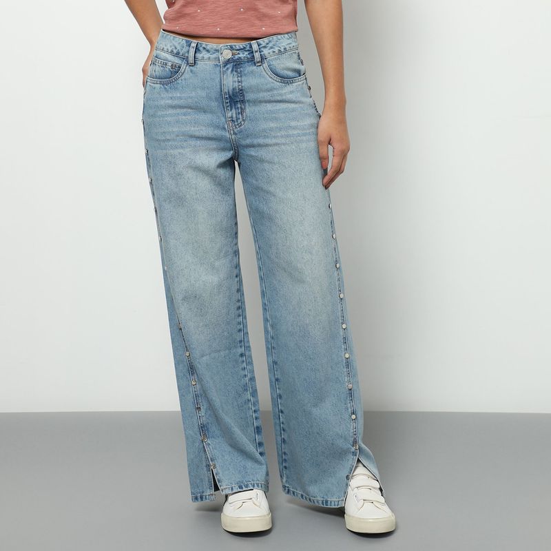 DENIMLAB - Jean Straight 100% Algodón Mujer Denimlab