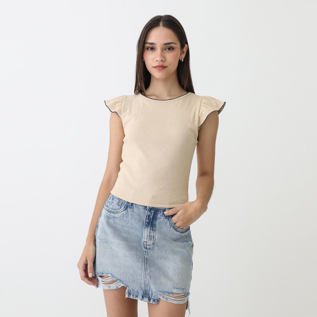 SYBILLA - Polo Manga Corta Algodón Mujer Sybilla