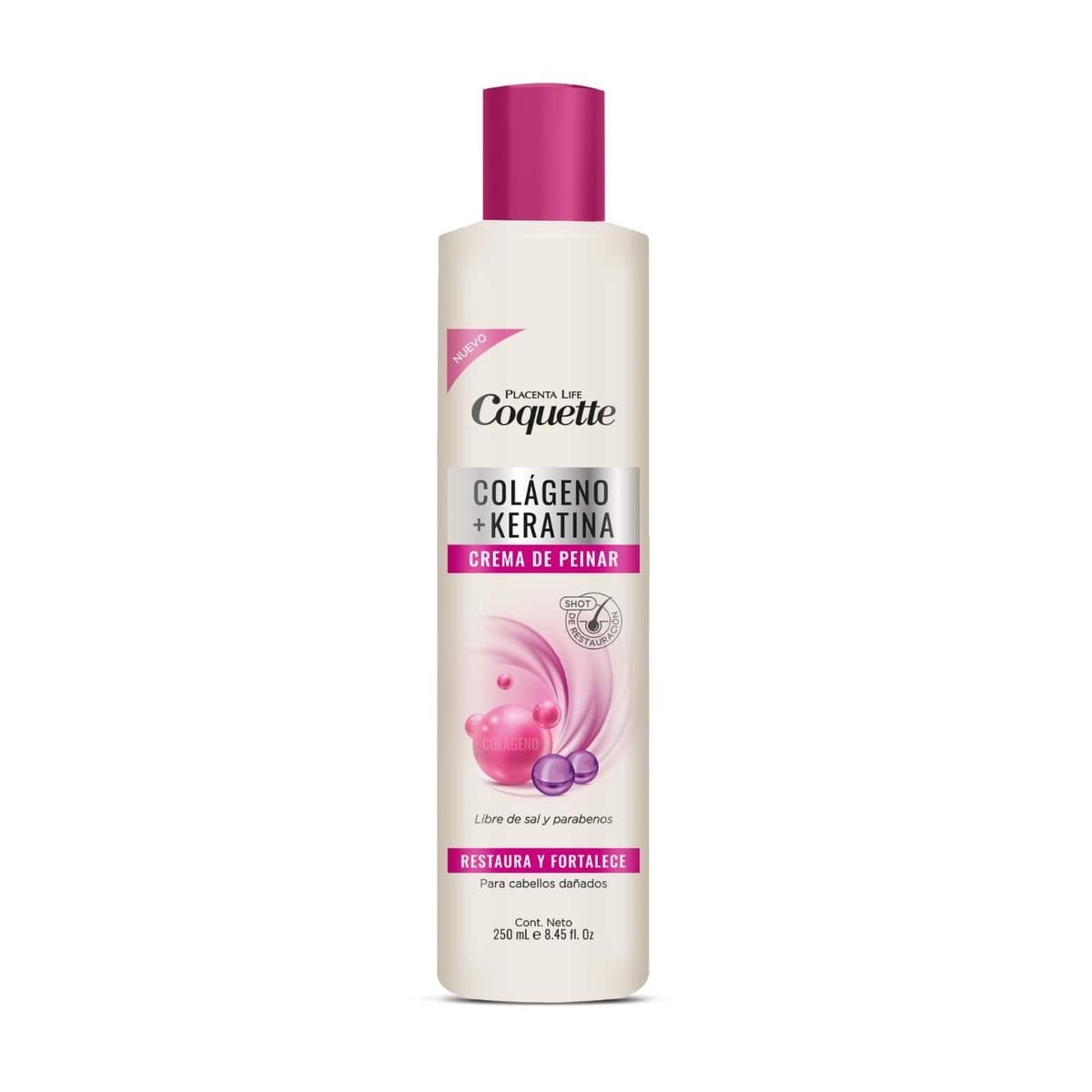 COQUETTE - Crema De Peinar Para Cabello Dañado Colágeno + Keratina 250ml Coquette
