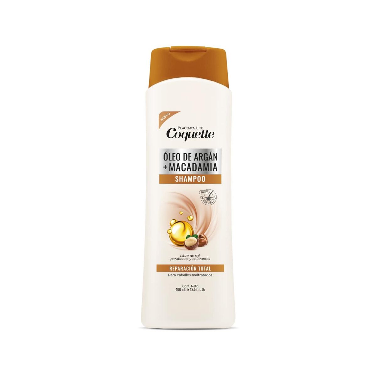 COQUETTE - Shampoo Para Cabello Maltratado Óleo De Argán + Macadamia 400ml Coquette