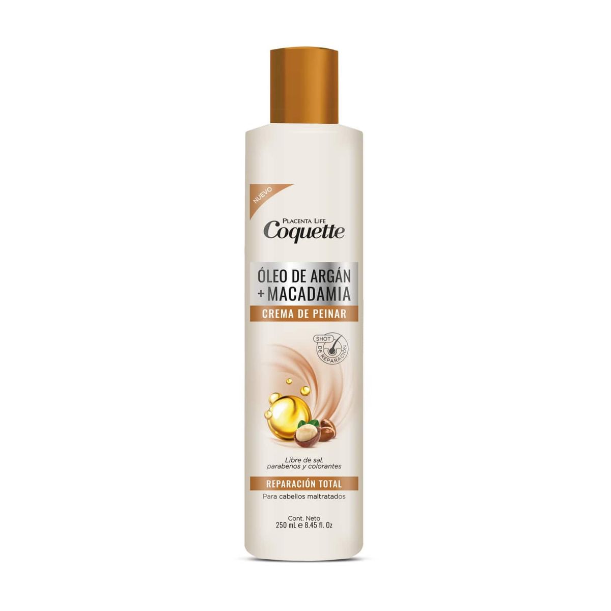 COQUETTE - Crema De Peinar Para Cabello Maltratado Óleo De Argán + Macadamia 250ml Coquette