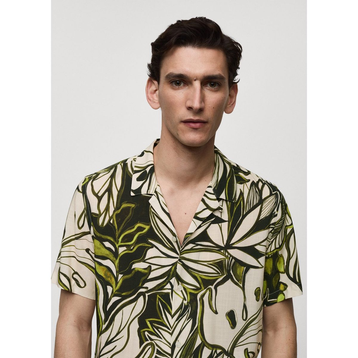 MANGO - Camisa Manga Corta Hombre Mango