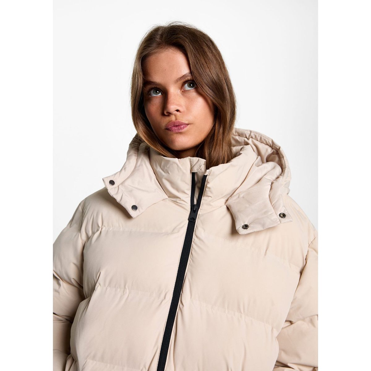 MANGO TEEN - Casaca Larga Acolchada Mujer Mango