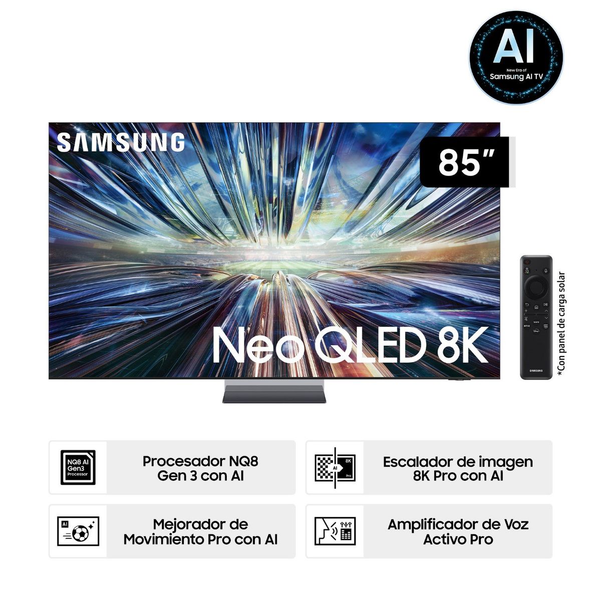 SAMSUNG - Televisor 85'' Neo Qled 8k Qn900d Tizen Os Smart Tv (2024)