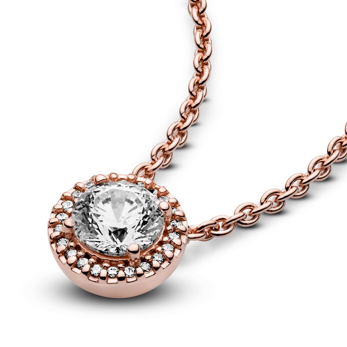 PANDORA - Collar Con Halo Redondo Brillante