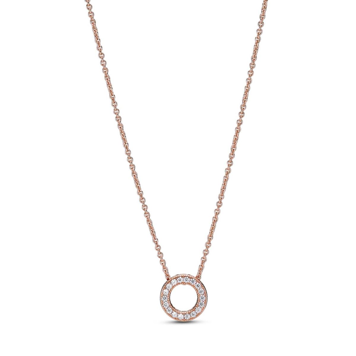 PANDORA - Collar  Rose Insignia Con Pavé