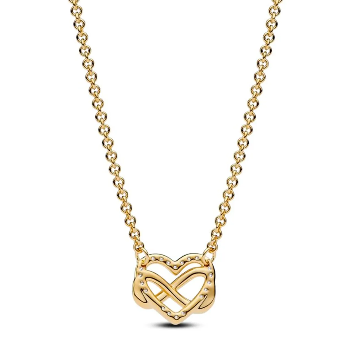 PANDORA - Collar Corazón Infinito Brillante