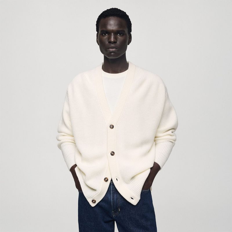 MANGO - Cárdigan Casual Hombre Mango 