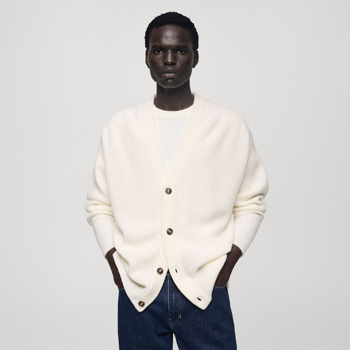 MANGO - Cárdigan Casual Hombre Mango 