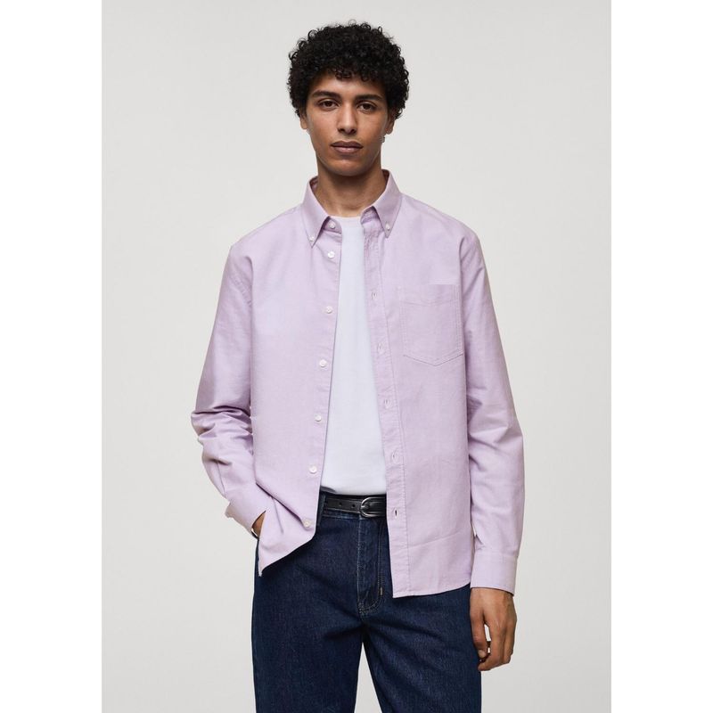 MANGO - Camisa Regular Fit Algodón Hombre Mango 