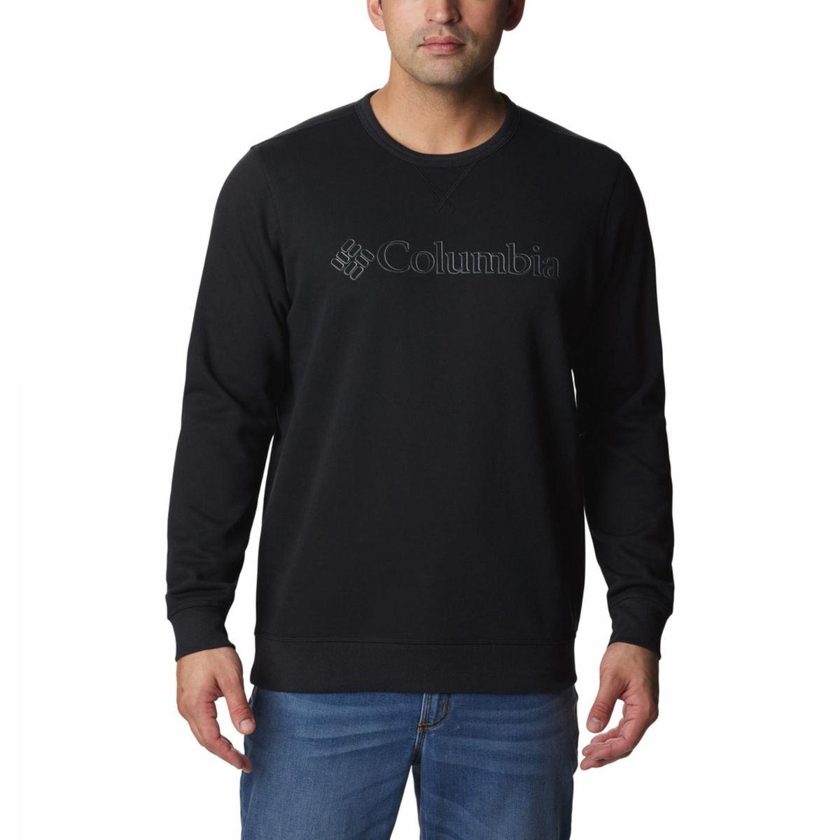 COLUMBIA - Poleron M Columbia Logo Crew Negro Columbia